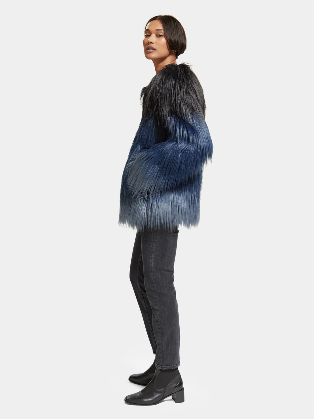 Gradient faux fur jacket - Scotch & Soda AU