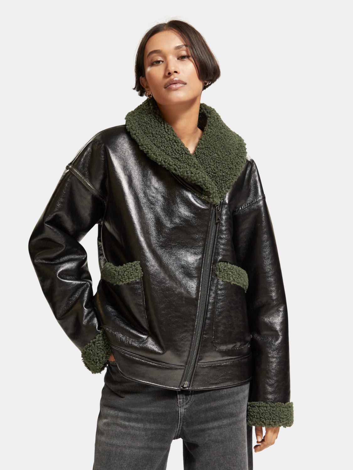 Faux shearling jacket - Scotch & Soda AU