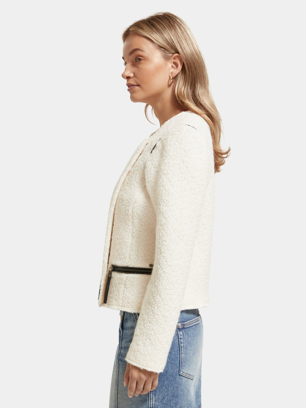 Wool blend biker jacket - Scotch & Soda AU