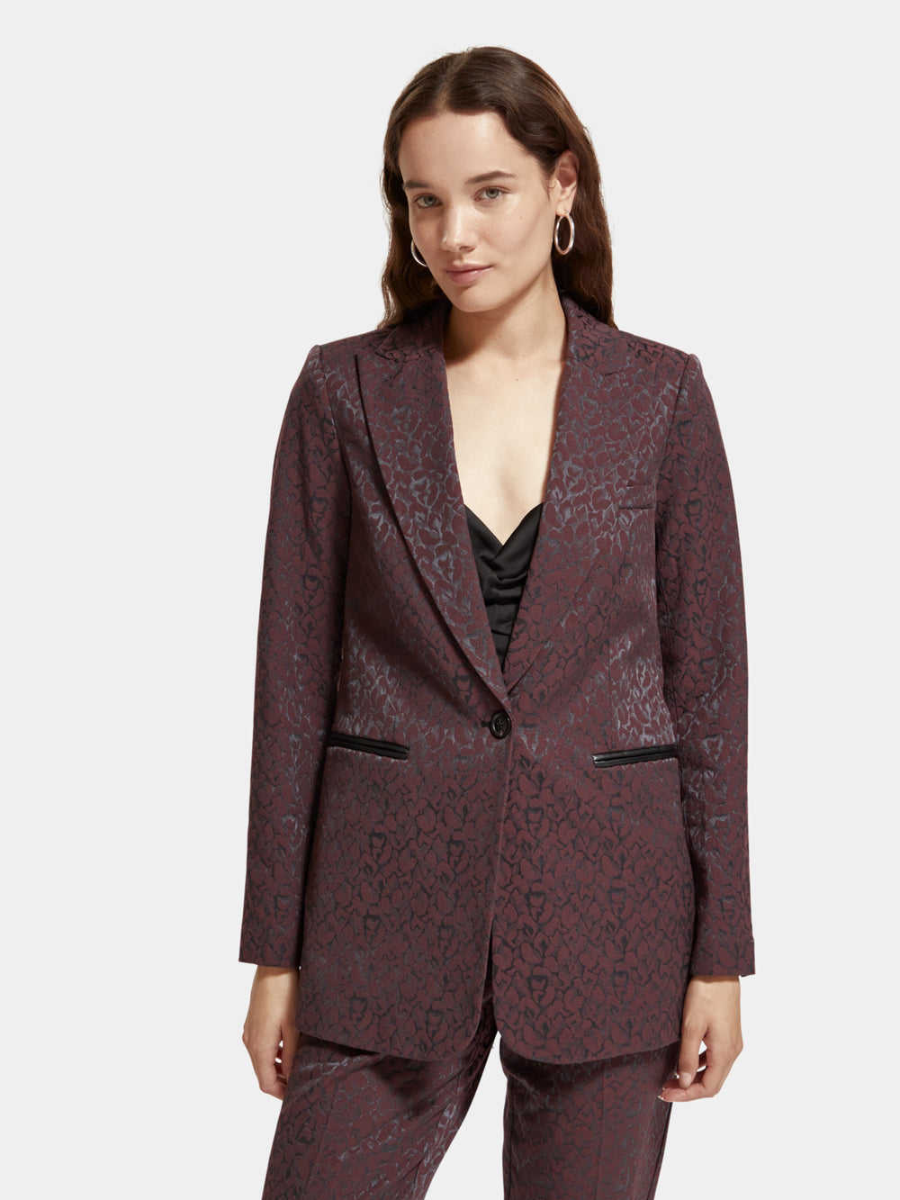 Leopard jacquard blazer - Scotch & Soda AU