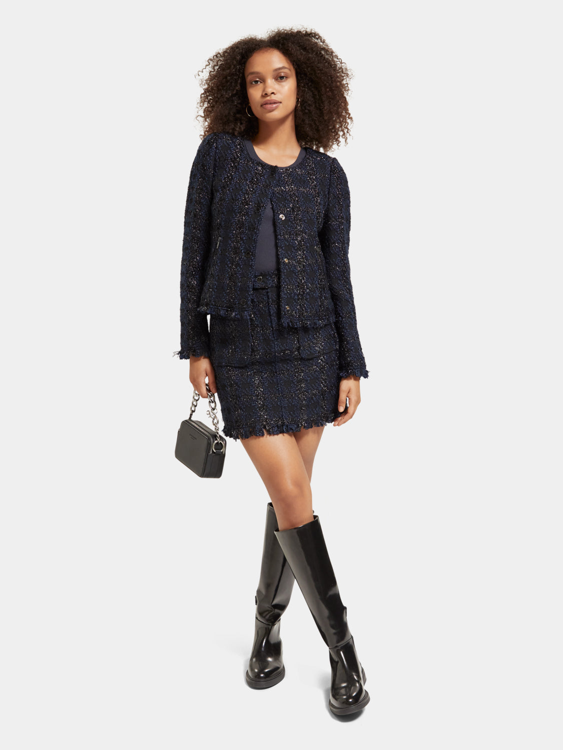 Lurex houndstooth blazer - Scotch & Soda AU