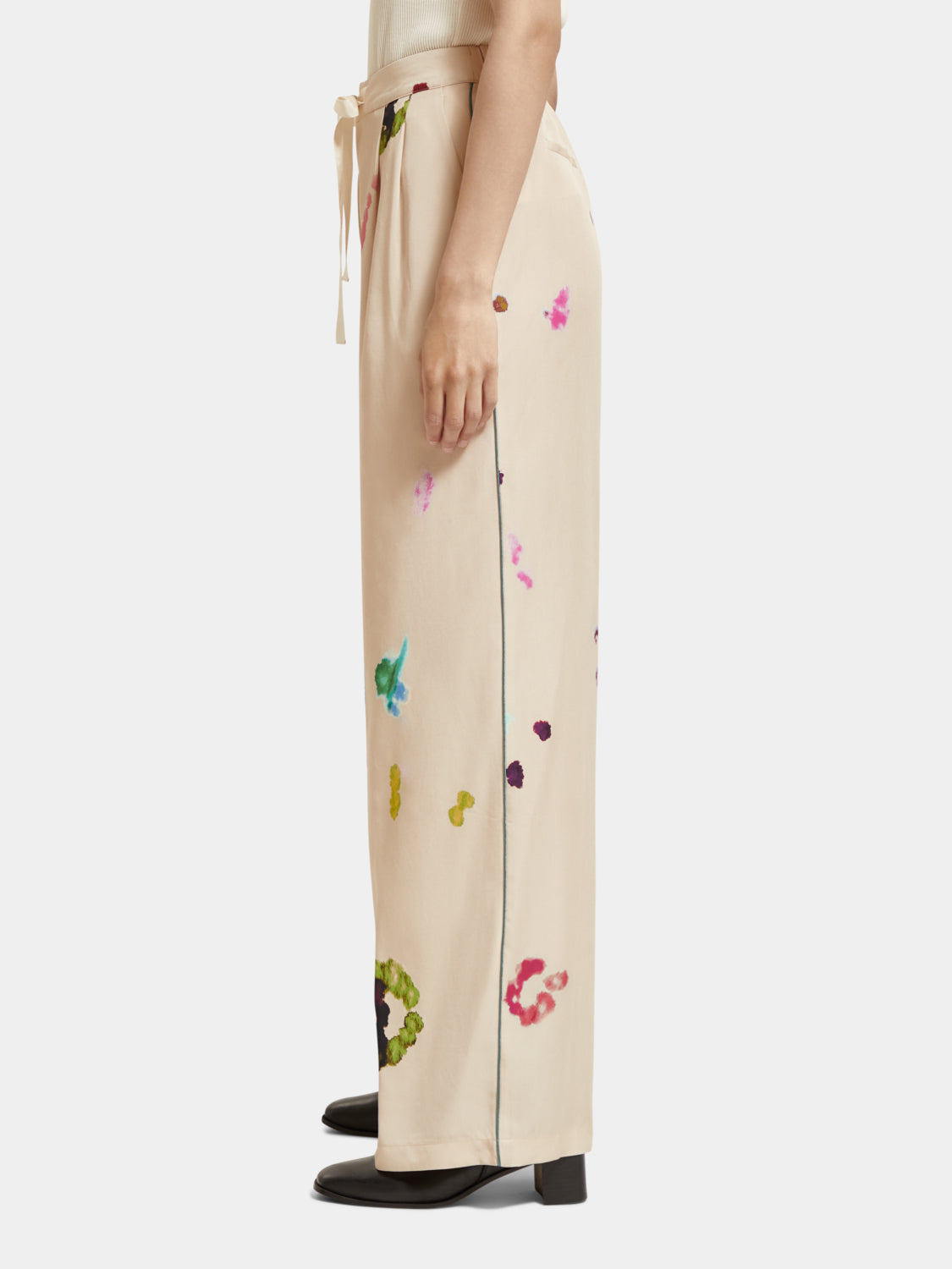 Eleni high-rise wide-leg printed pants - Scotch & Soda AU