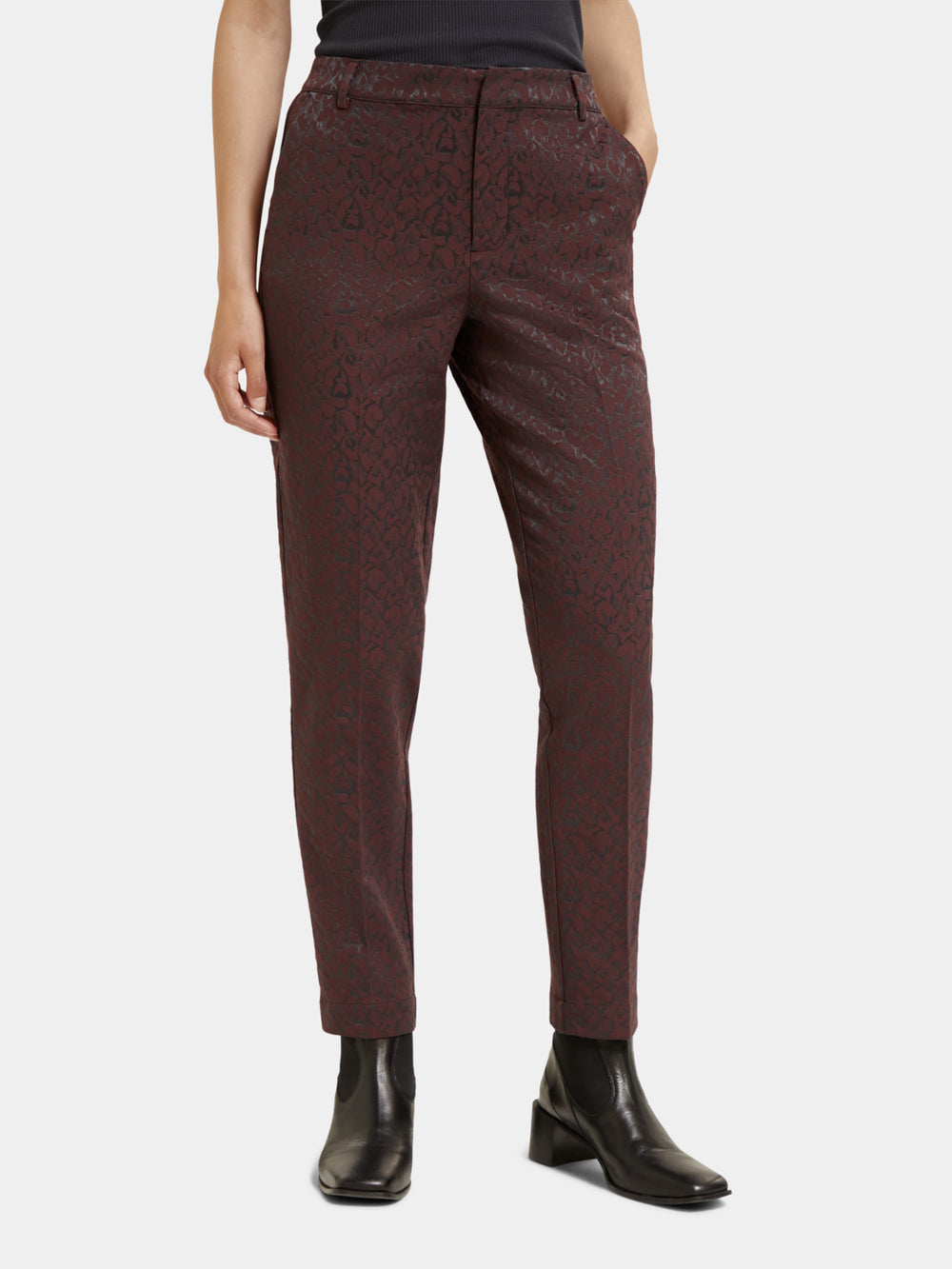 Lowry mid-rise slim-fit printed pants - Scotch & Soda AU