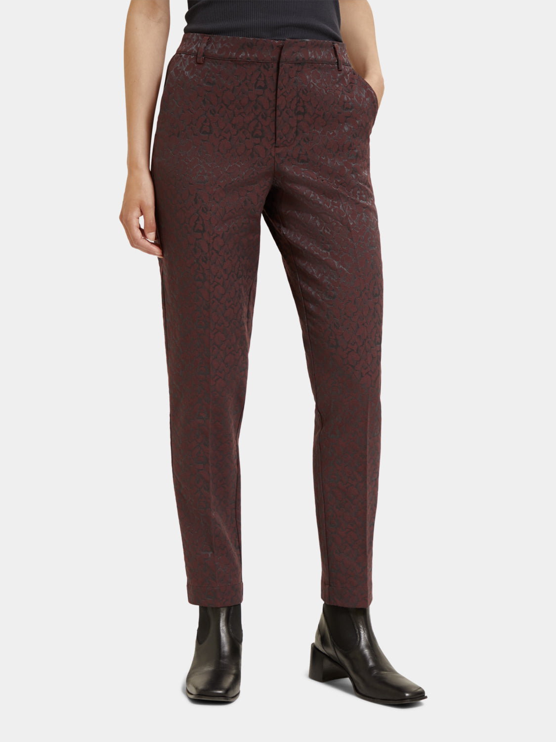 Lowry mid-rise slim-fit printed pants - Scotch & Soda AU