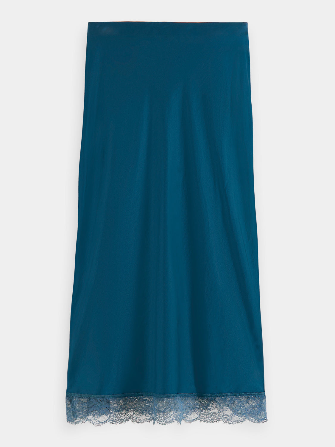 Satin midi skirt with lace detail - Scotch & Soda AU