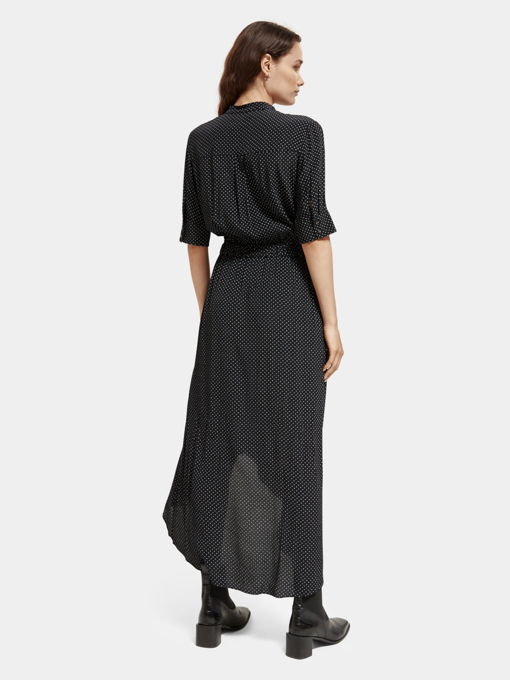 Midi shirt dress with assymetrical skirt - Scotch & Soda AU