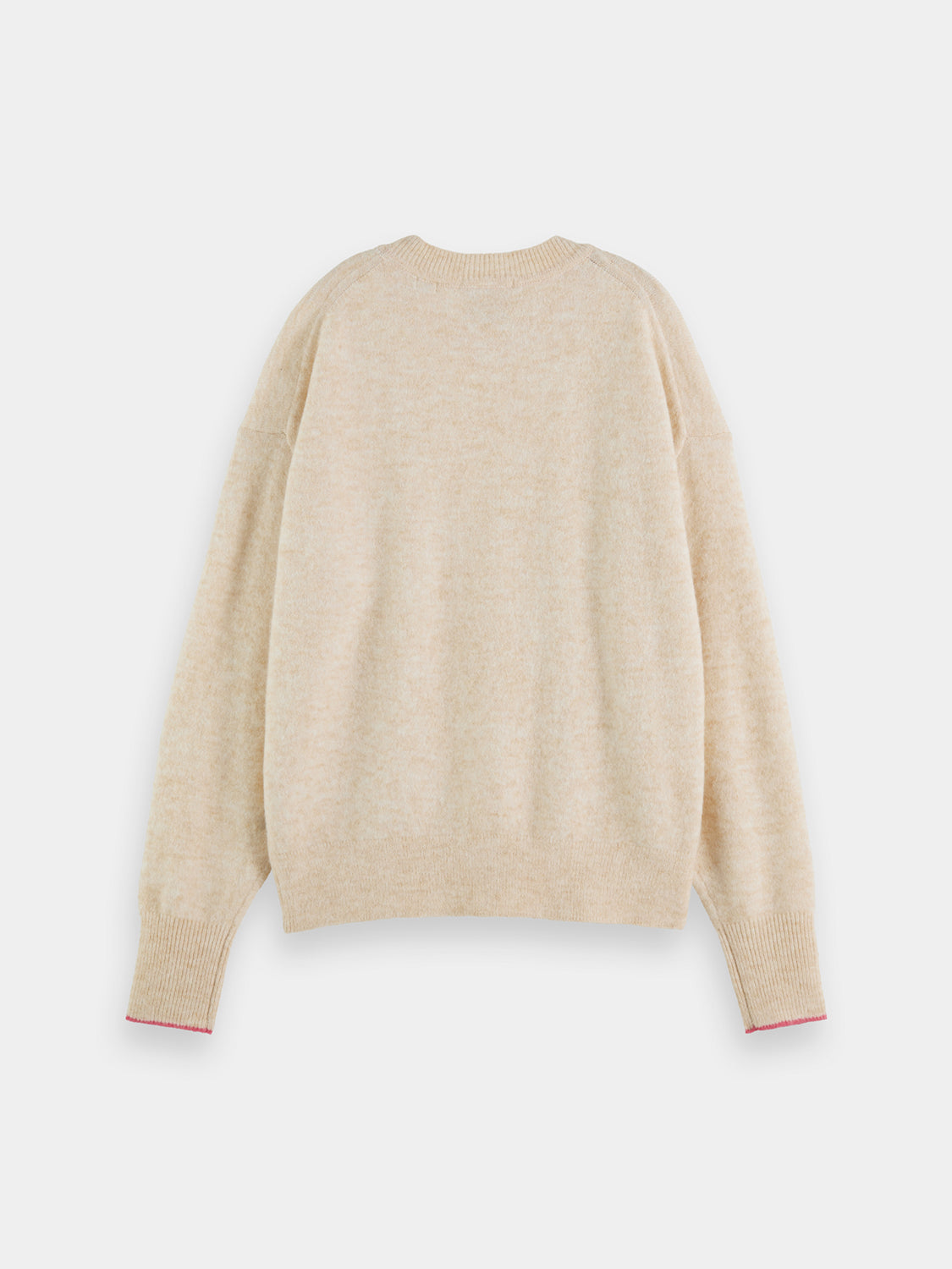 Fuzzy crewneck pullover