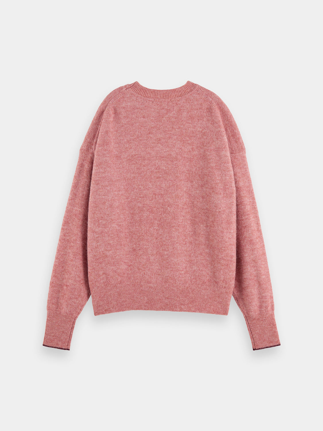 Fuzzy crewneck pullover