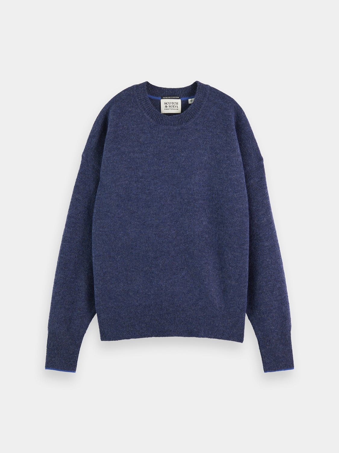 Fuzzy crewneck pullover