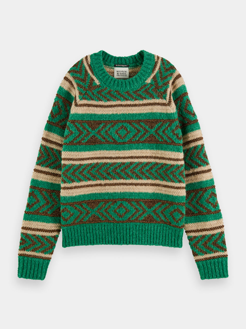 Metallic Fair Isle pullover - Scotch & Soda AU