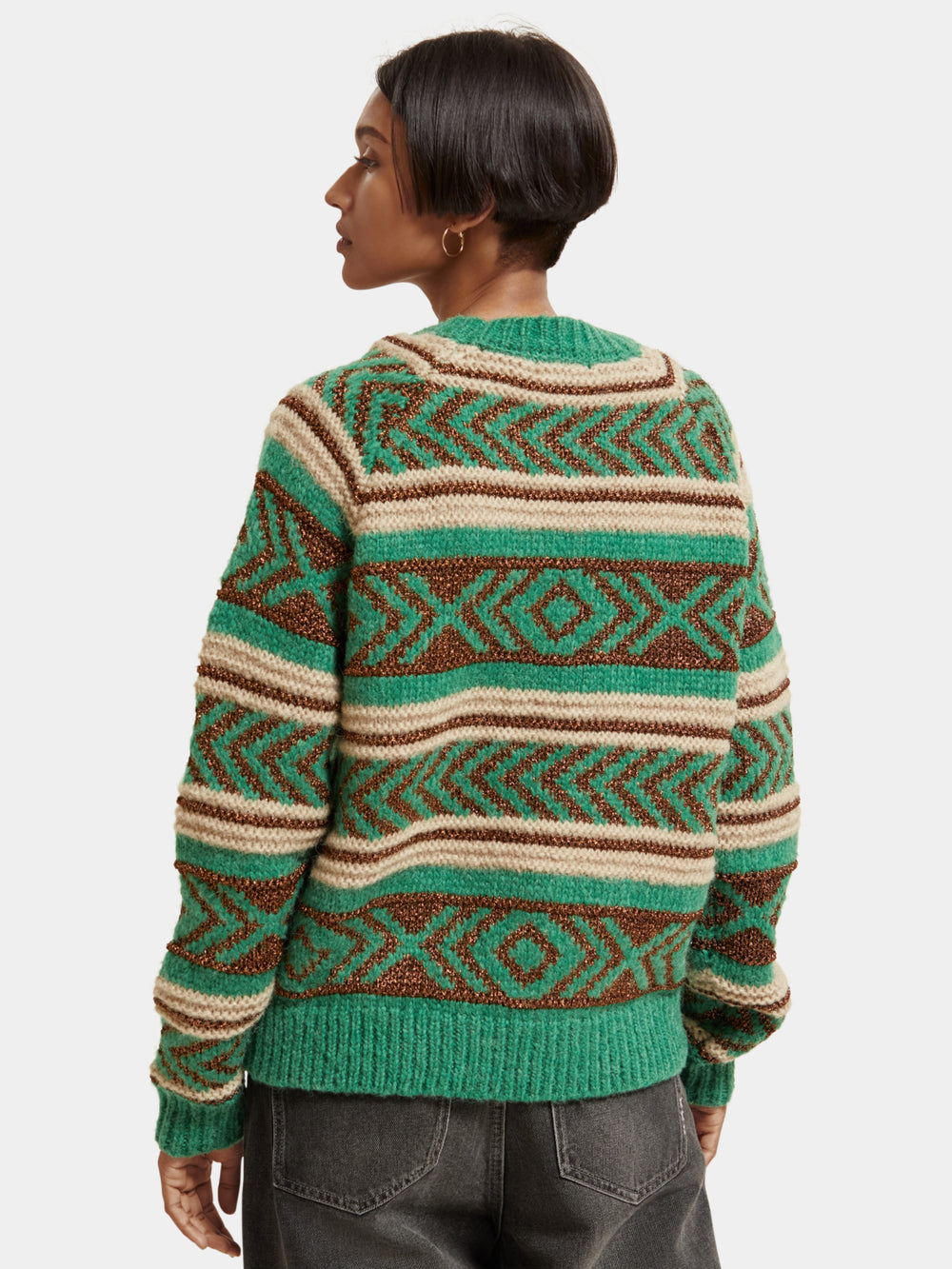 Metallic Fair Isle pullover - Scotch & Soda AU