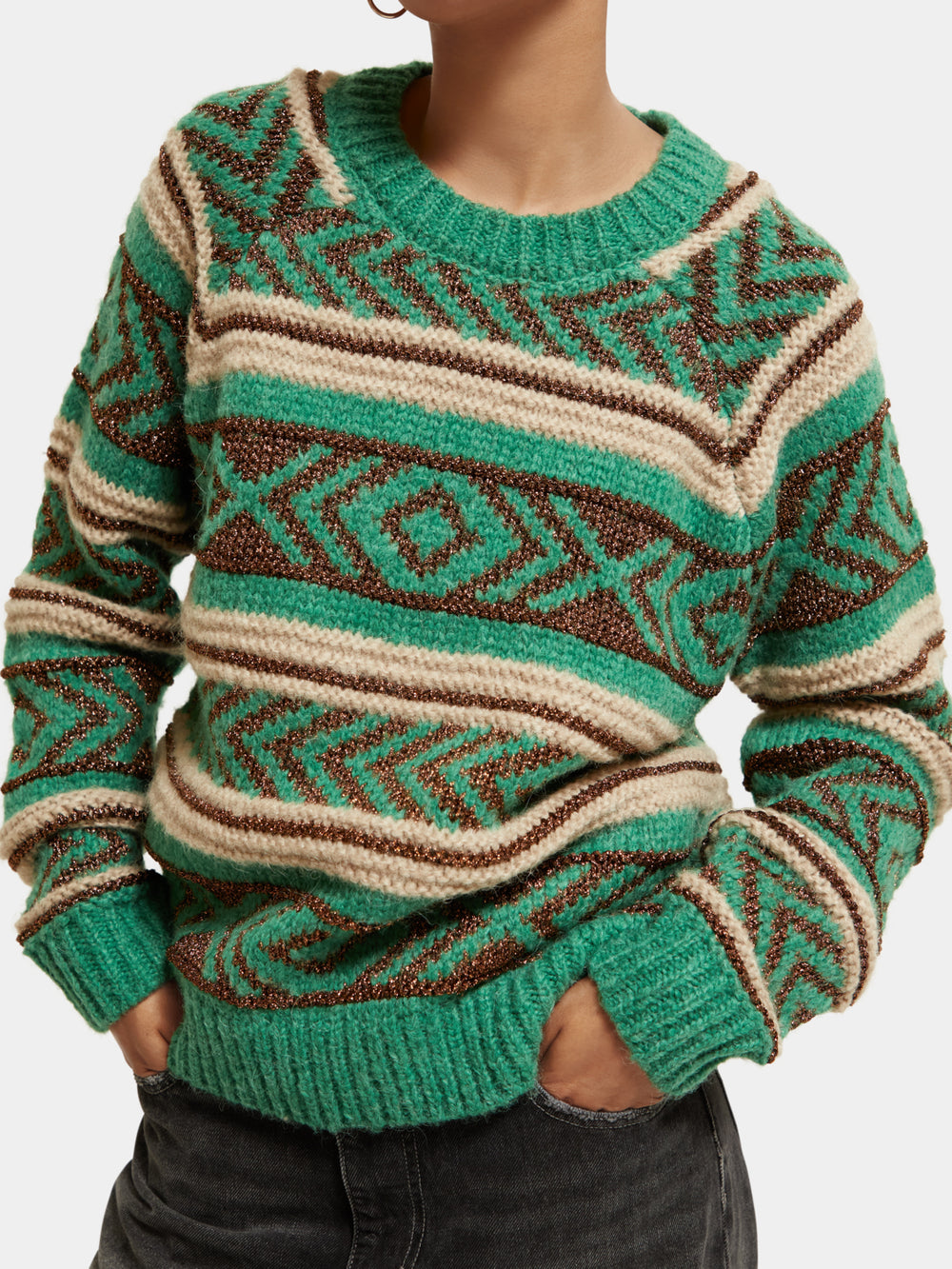 Metallic Fair Isle pullover - Scotch & Soda AU