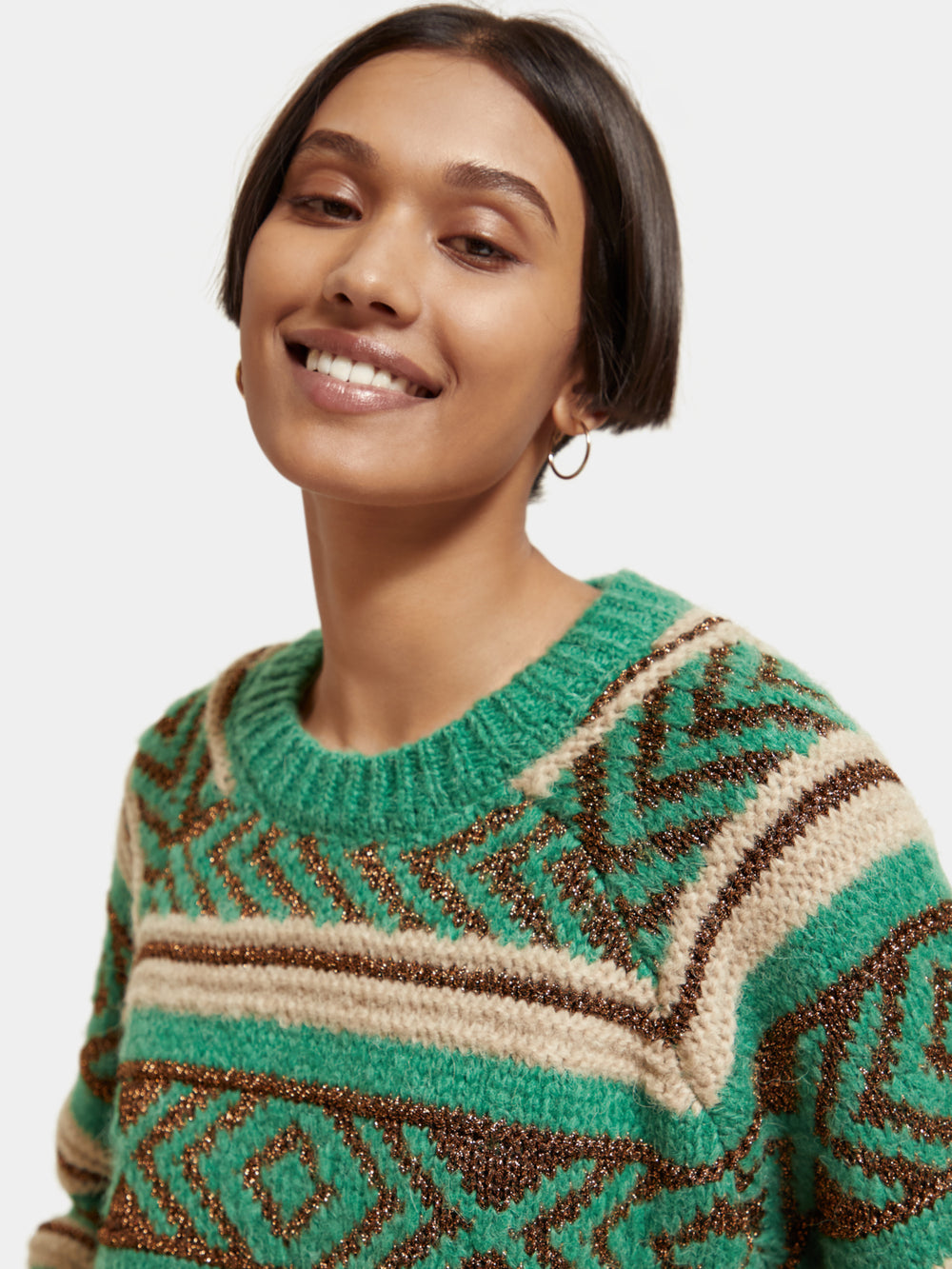 Metallic Fair Isle pullover - Scotch & Soda AU