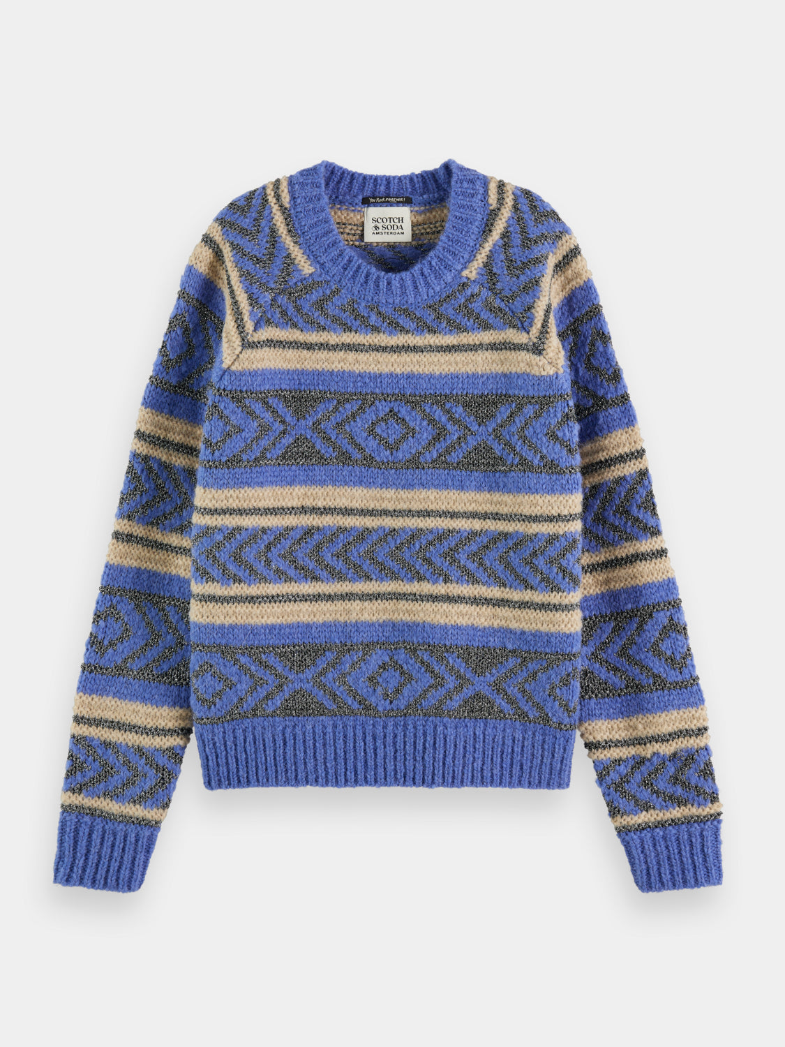 Metallic Fair Isle pullover - Scotch & Soda AU