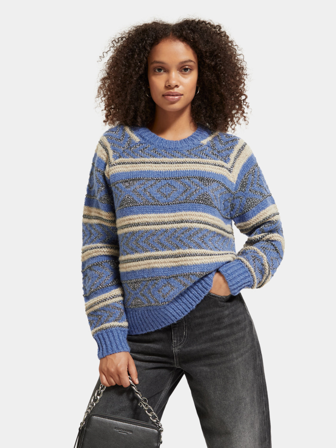 Metallic Fair Isle pullover - Scotch & Soda AU