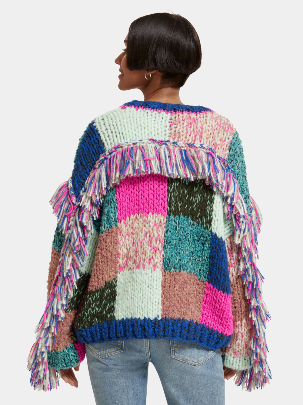 Colourblock hand knitted pullover - Scotch & Soda AU