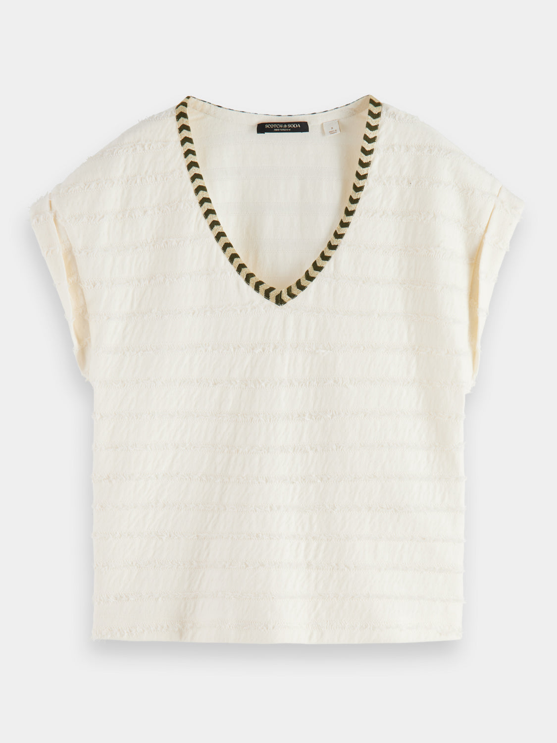 Textured striped top - Scotch & Soda AU