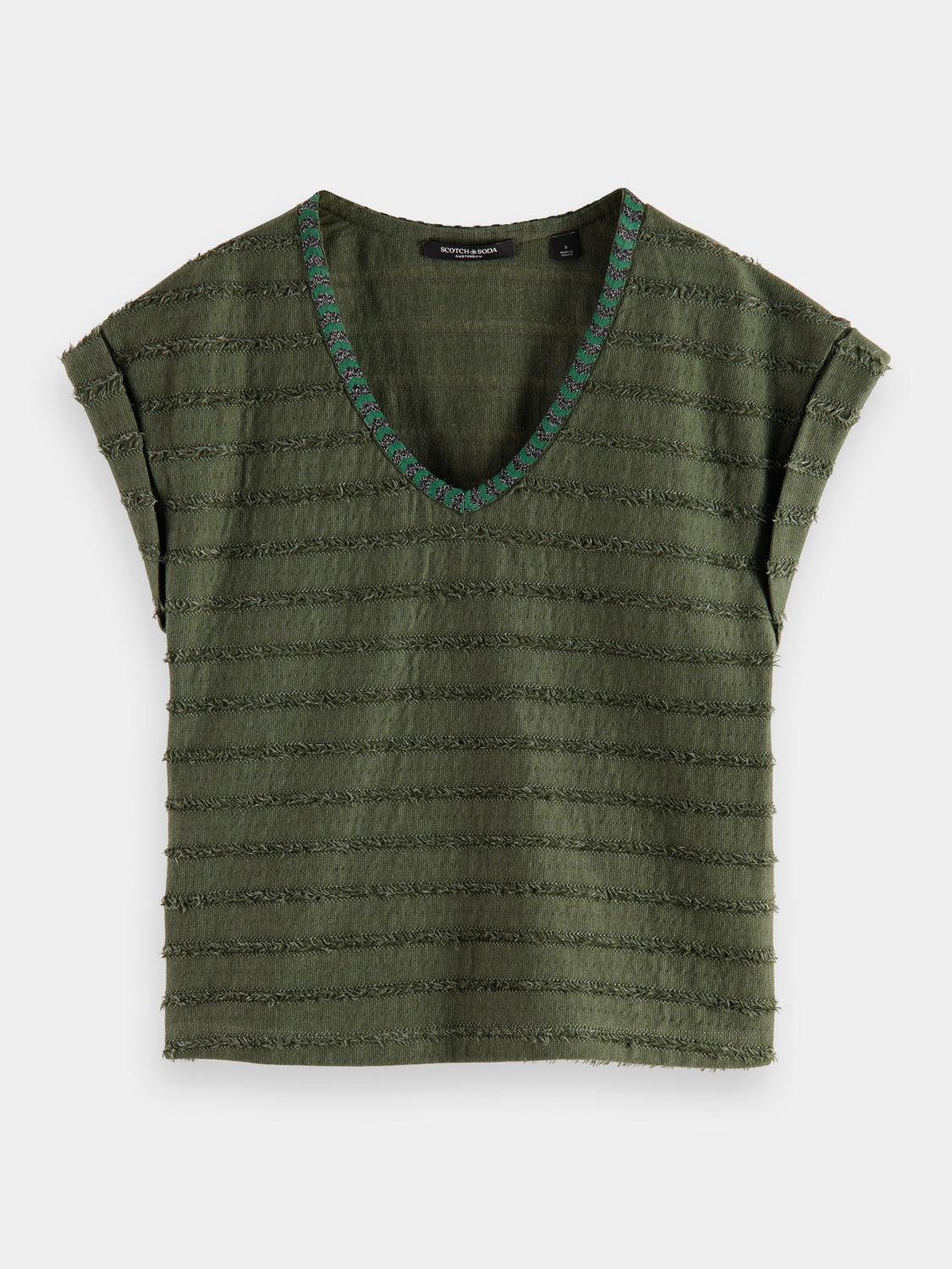 Textured striped top - Scotch & Soda AU
