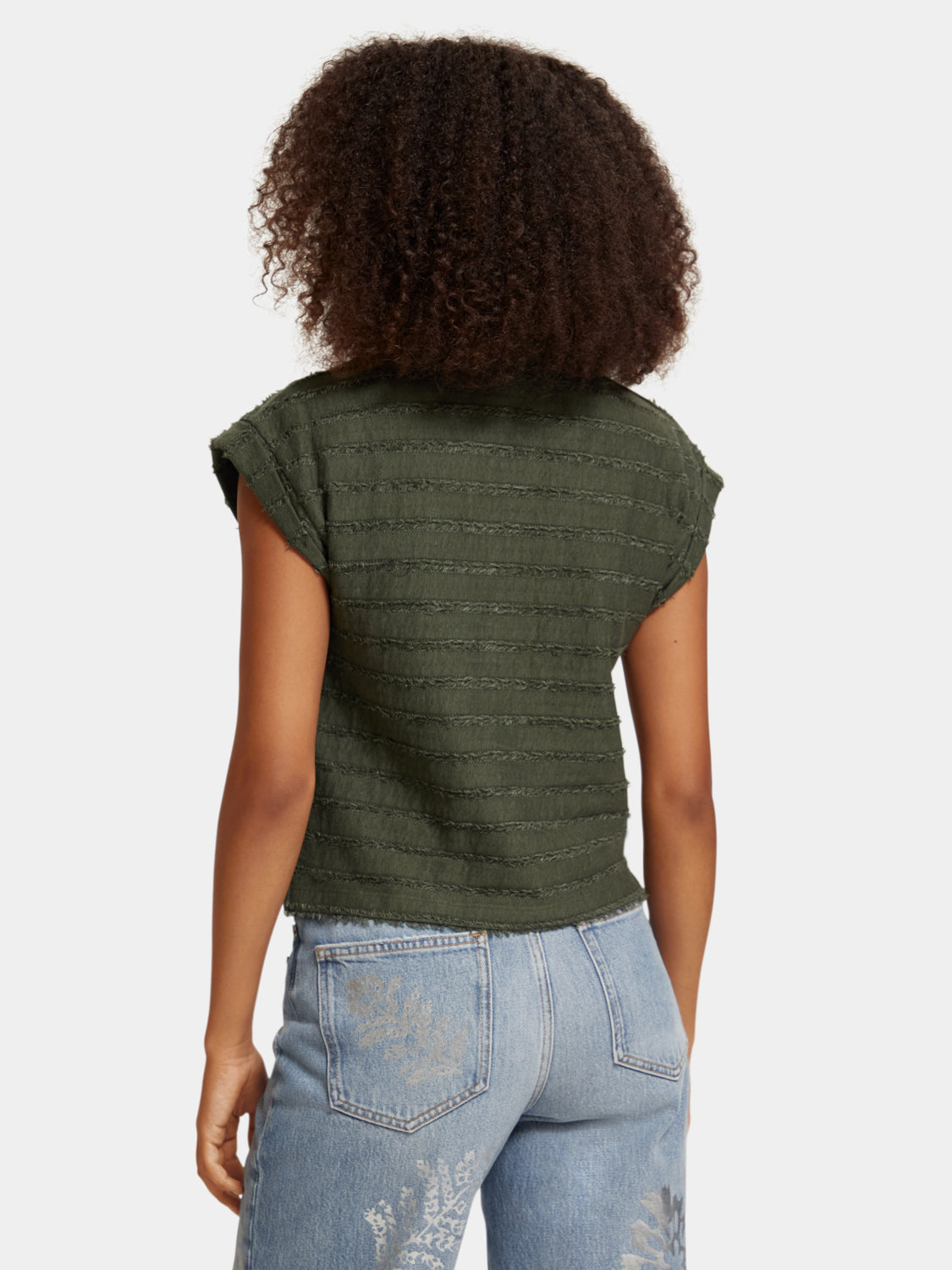 Textured striped top - Scotch & Soda AU