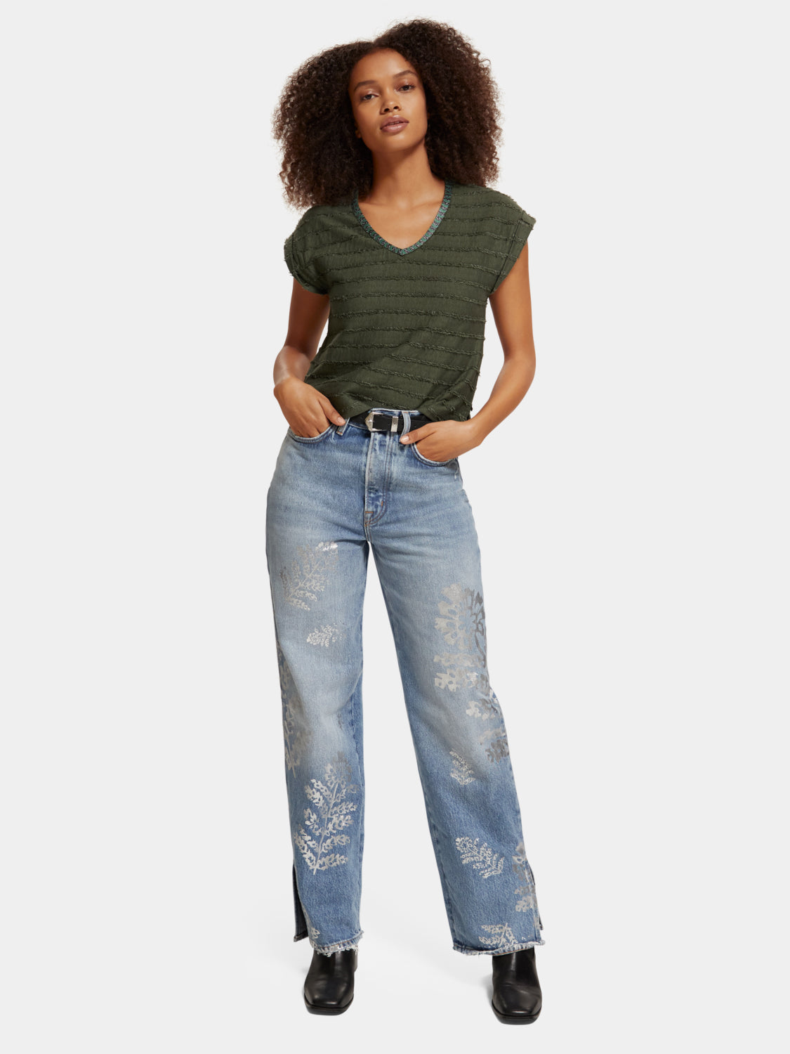 Textured striped top - Scotch & Soda AU