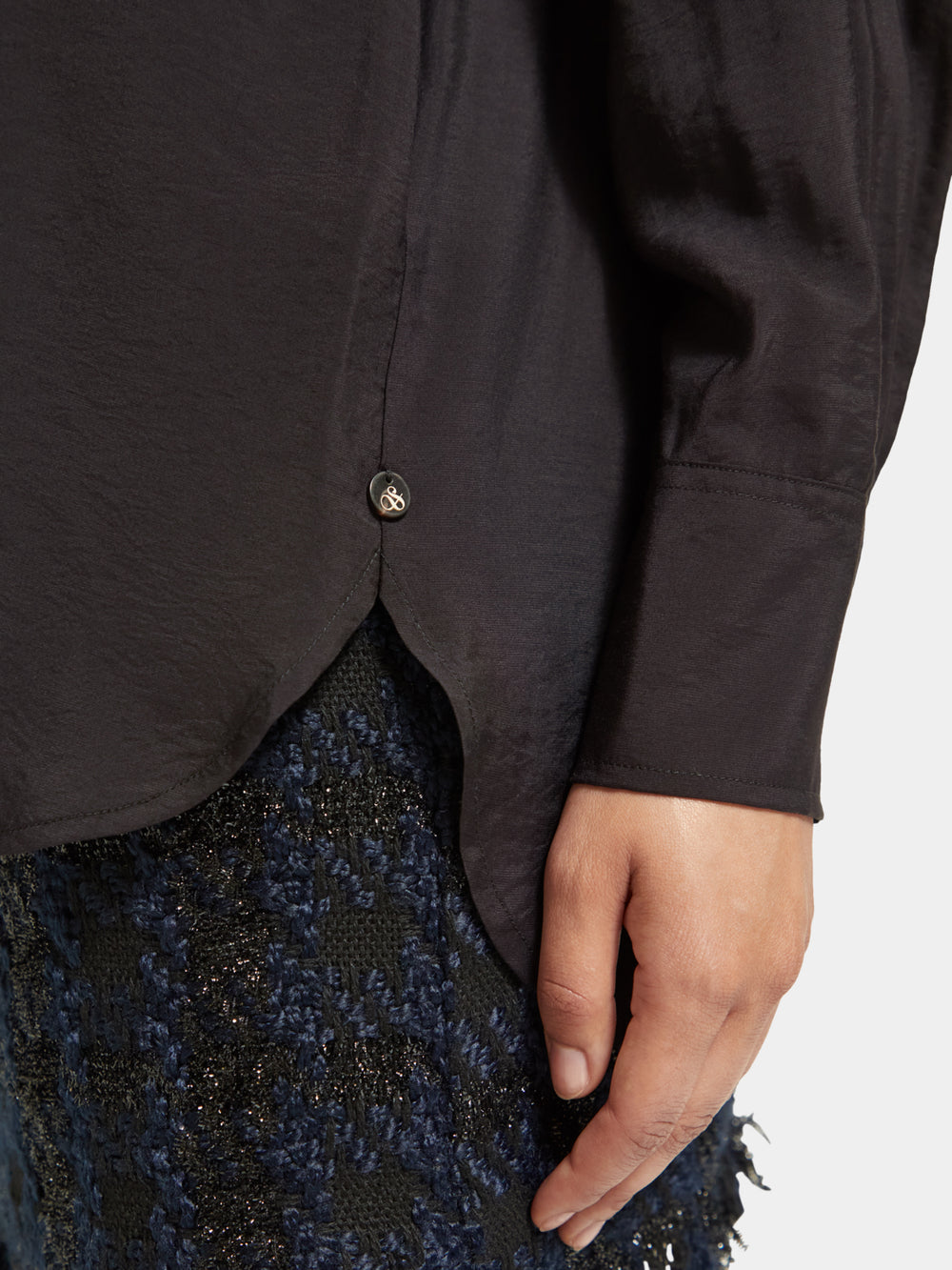 Relaxed-fit shirt with beaded collar - Scotch & Soda AU