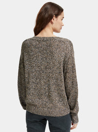 V-neck melange sweater