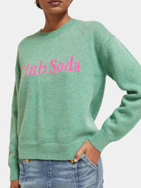 Intarsia Club Soda pullover