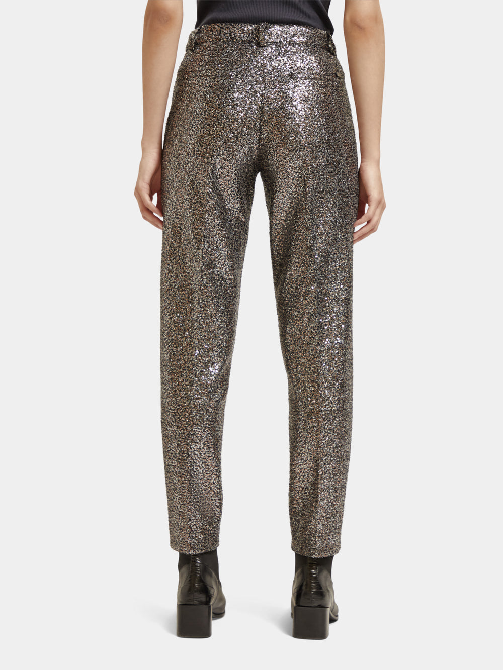 Lowry mid-rise pants in mixed sequins - Scotch & Soda AU