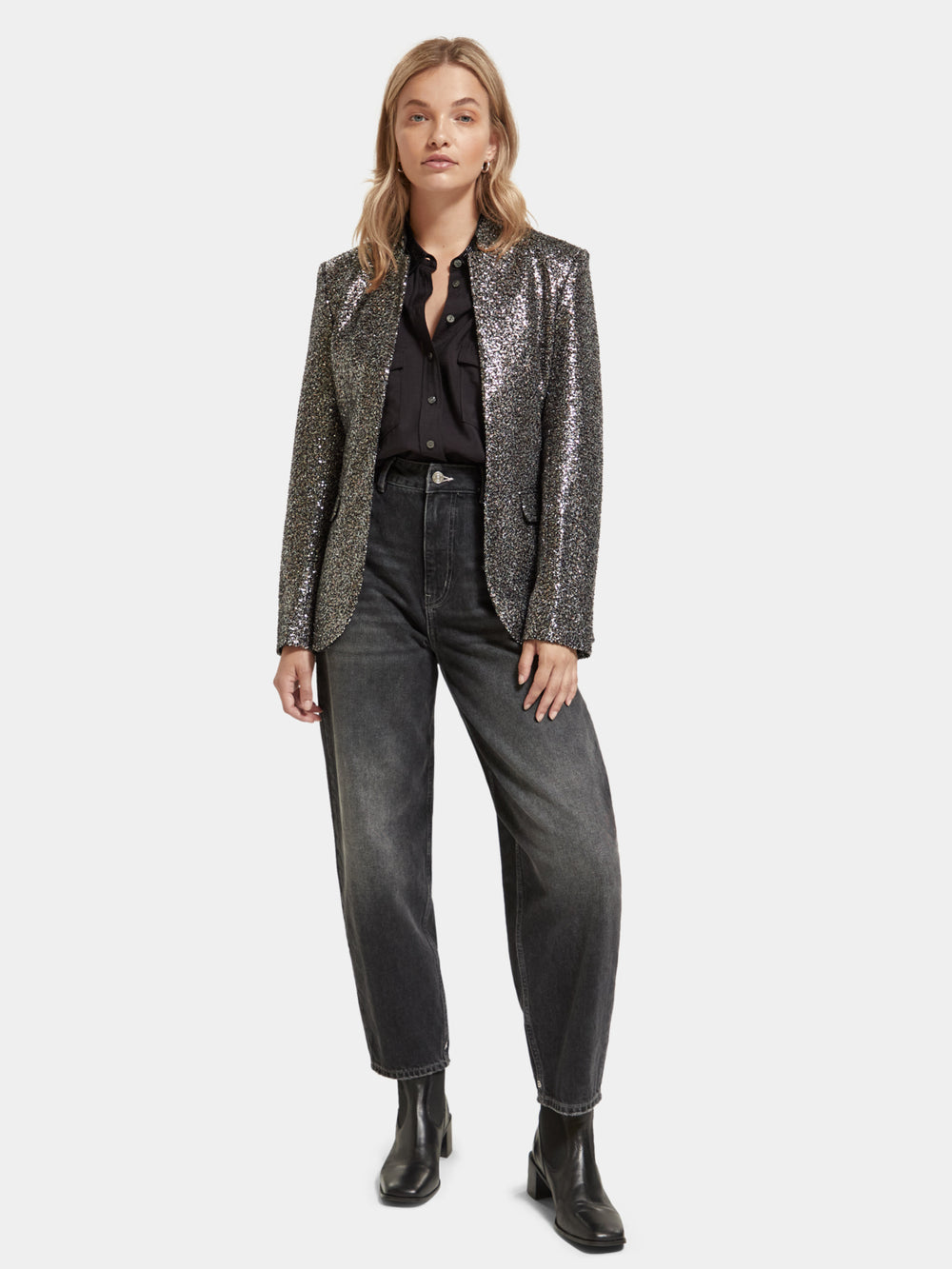 Blazer in mixed sequins - Scotch & Soda AU