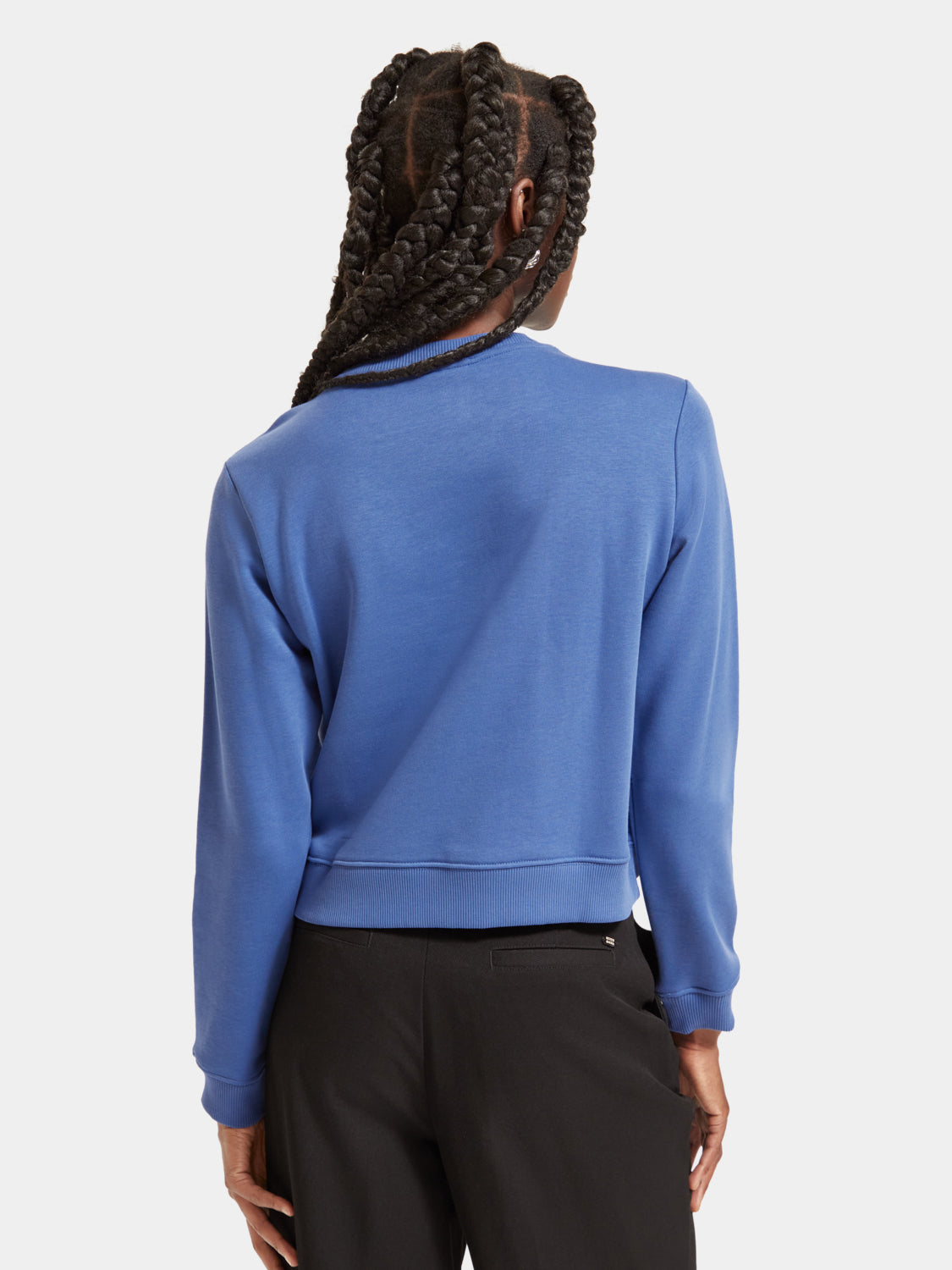 Regular-fit cropped crewneck sweatshirt - Scotch & Soda AU