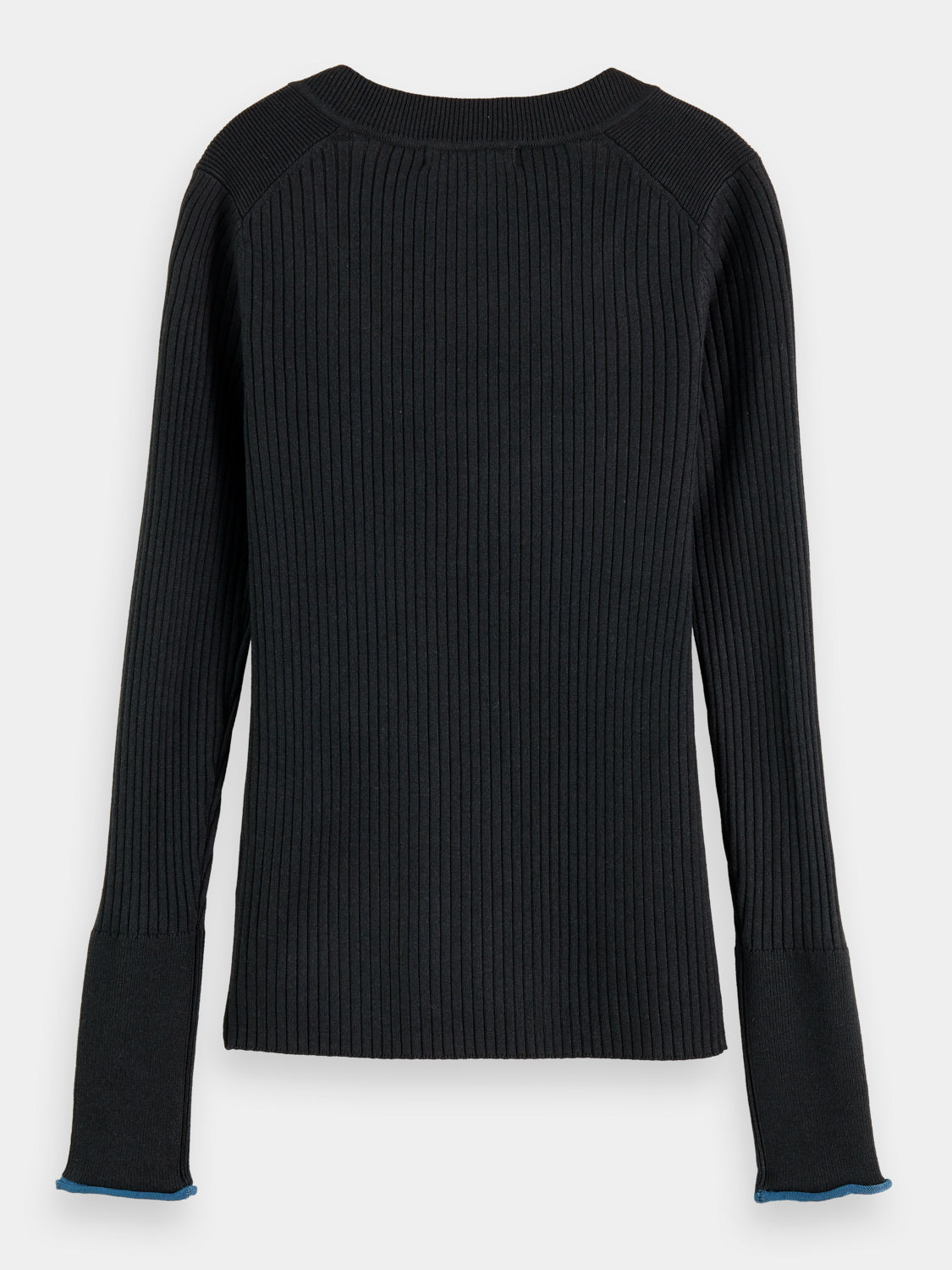 Skinny rib v-neck sweater - Scotch & Soda AU