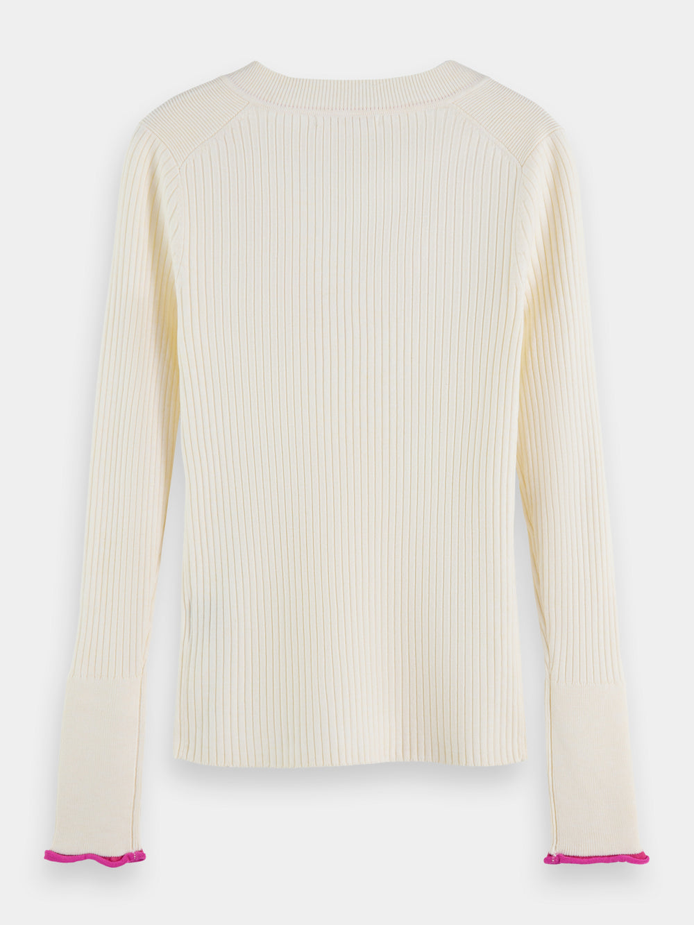 Skinny rib v-neck sweater - Scotch & Soda AU