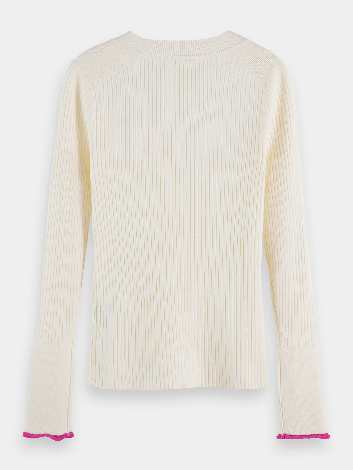 Skinny rib v-neck sweater - Scotch & Soda AU