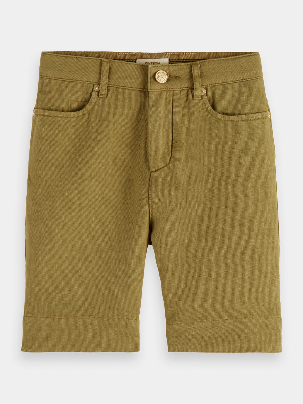 Garment-dyed linen blend shorts - Scotch & Soda AU