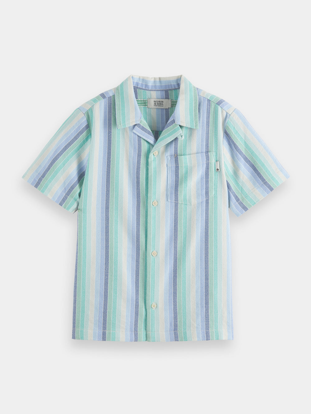 Yarn-dyed stripe short-sleeved shirt - Scotch & Soda AU
