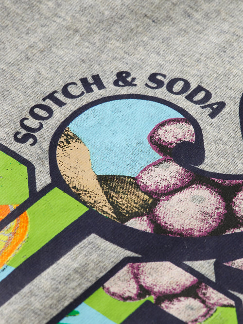 Regular-fit artwork organic cotton t-shirt - Scotch & Soda AU