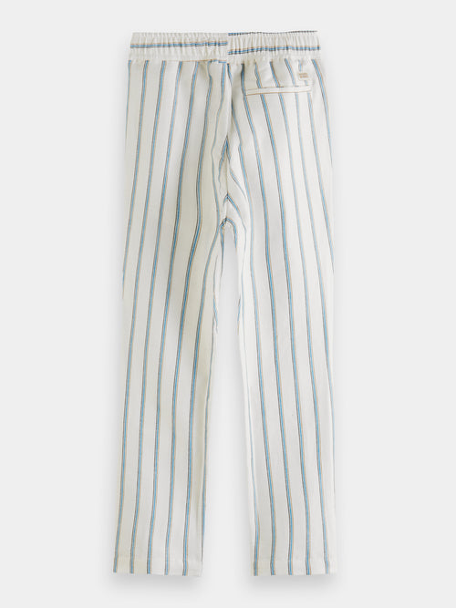 Relaxed tapered-fit linen blend pants - Scotch & Soda AU