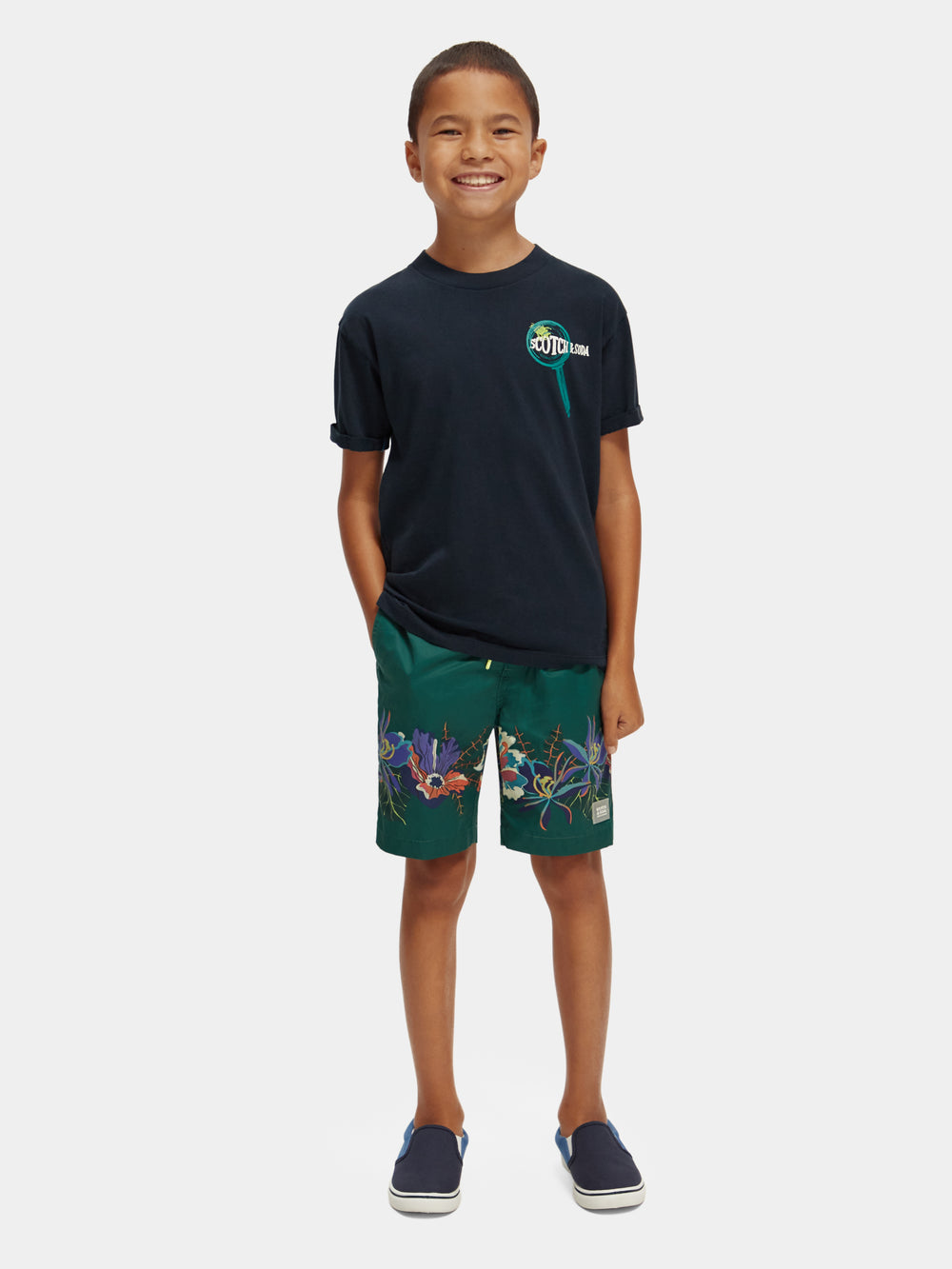 Long-length printed swim shorts - Scotch & Soda AU