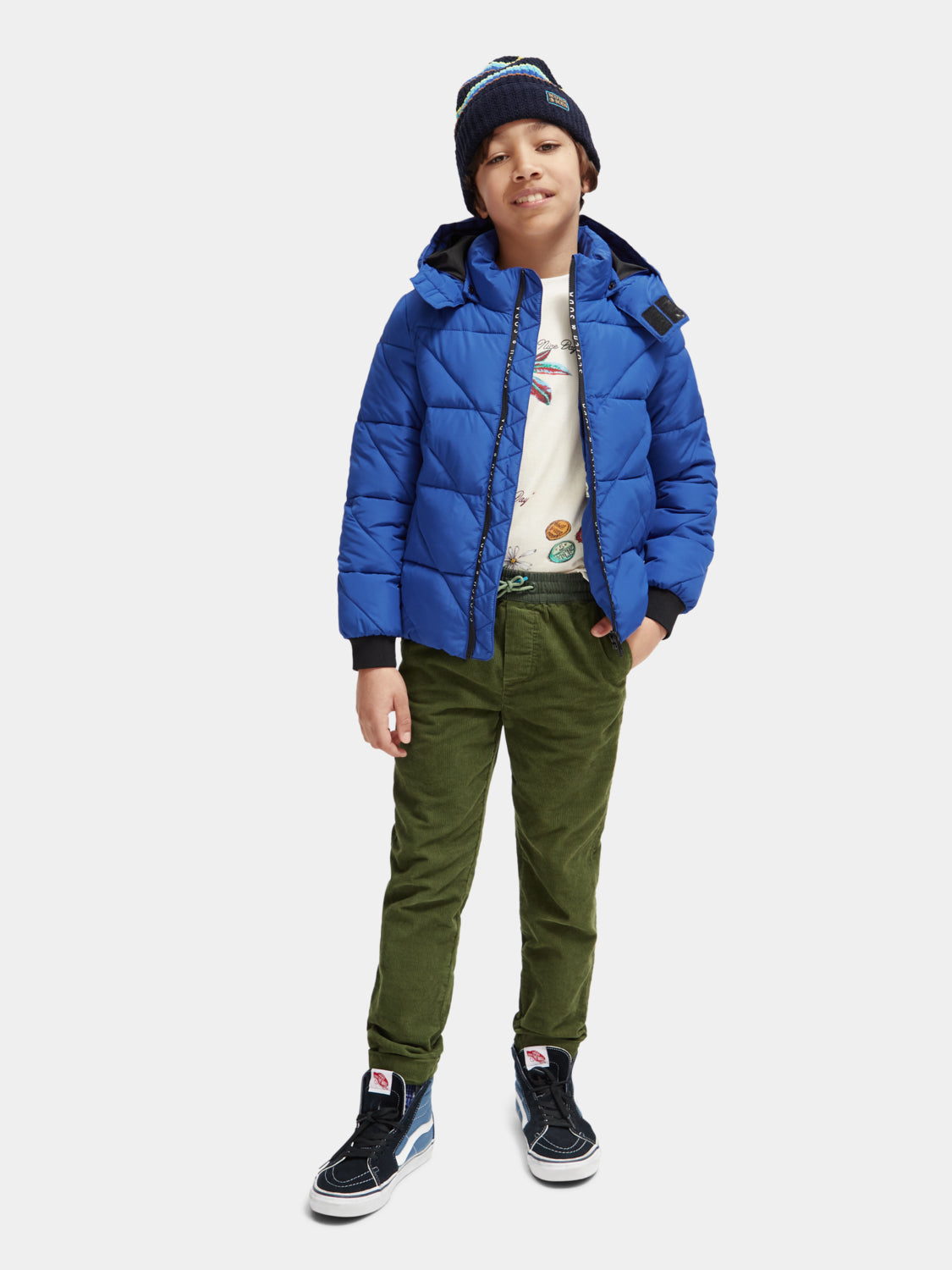 Kids - Water-repellent hooded jacket - Scotch & Soda AU