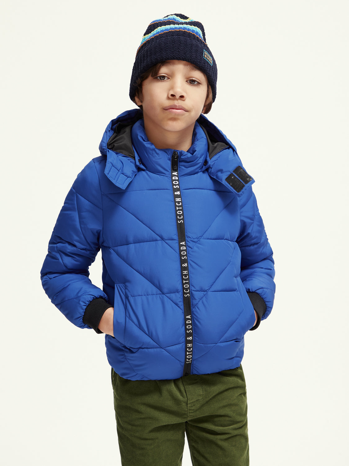 Kids - Water-repellent hooded jacket - Scotch & Soda AU