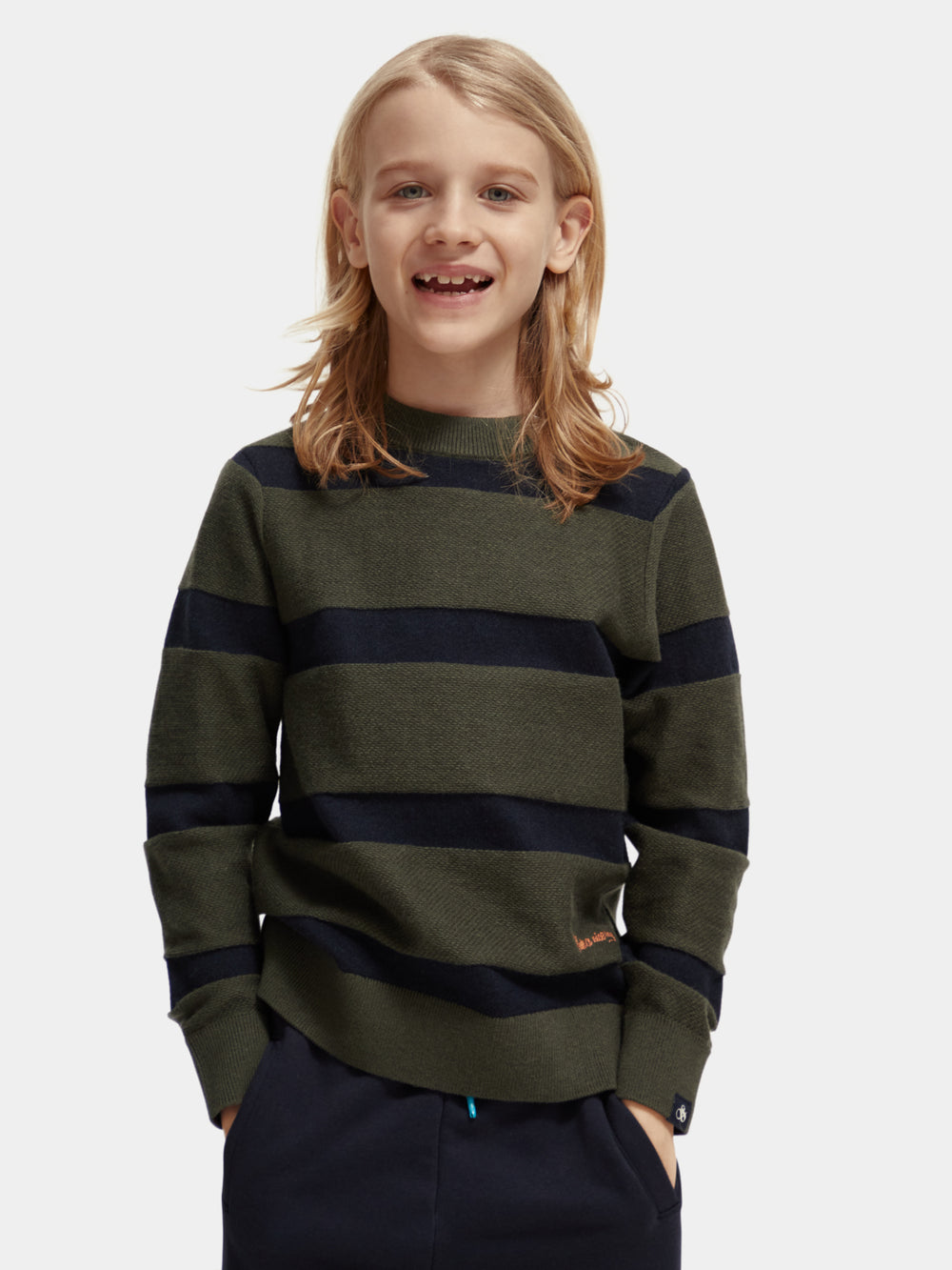 Kids - Striped wool-blended sweater - Scotch & Soda AU