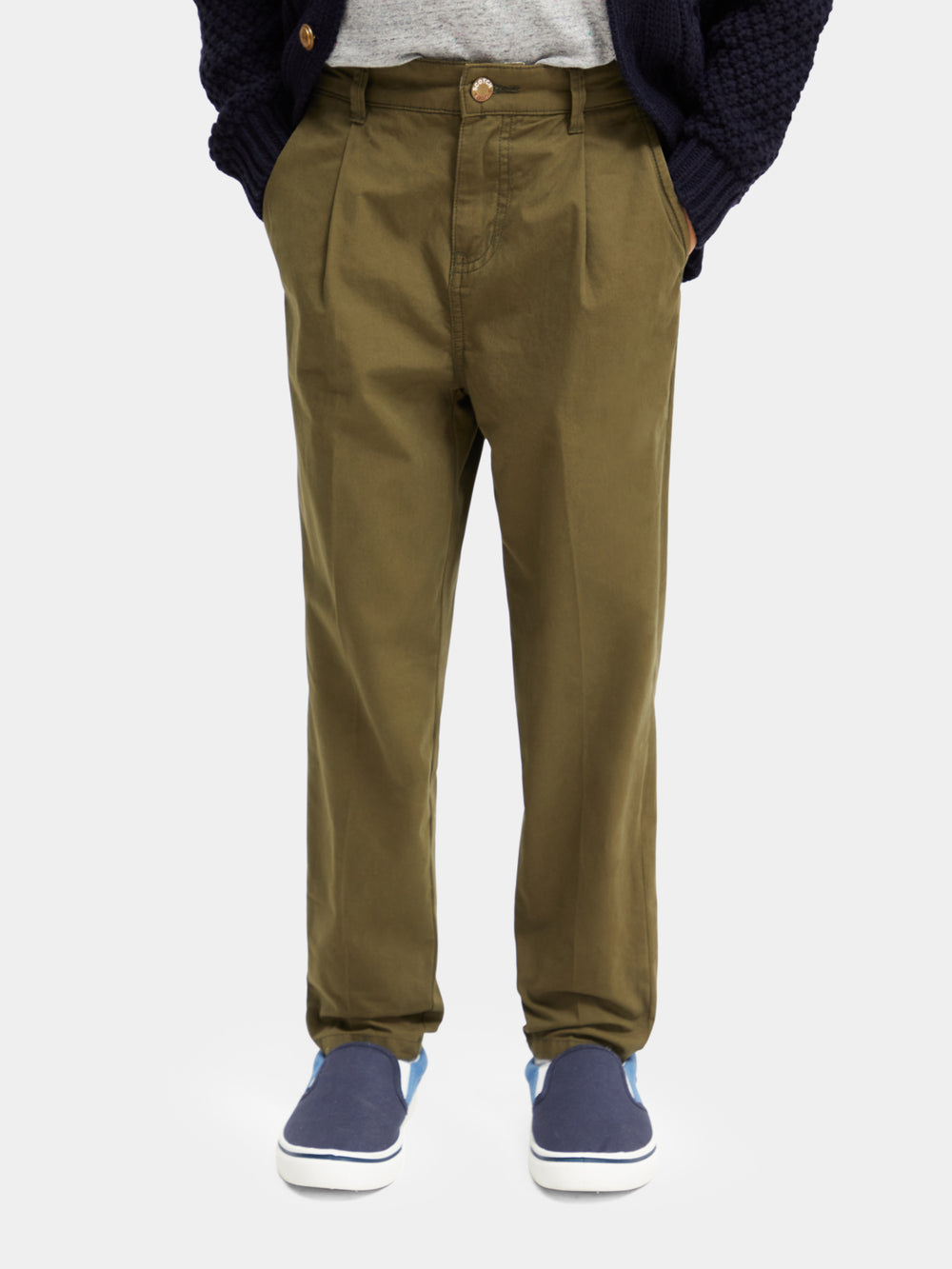 Kids - Loose-tapered fit pleated chino - Scotch & Soda AU