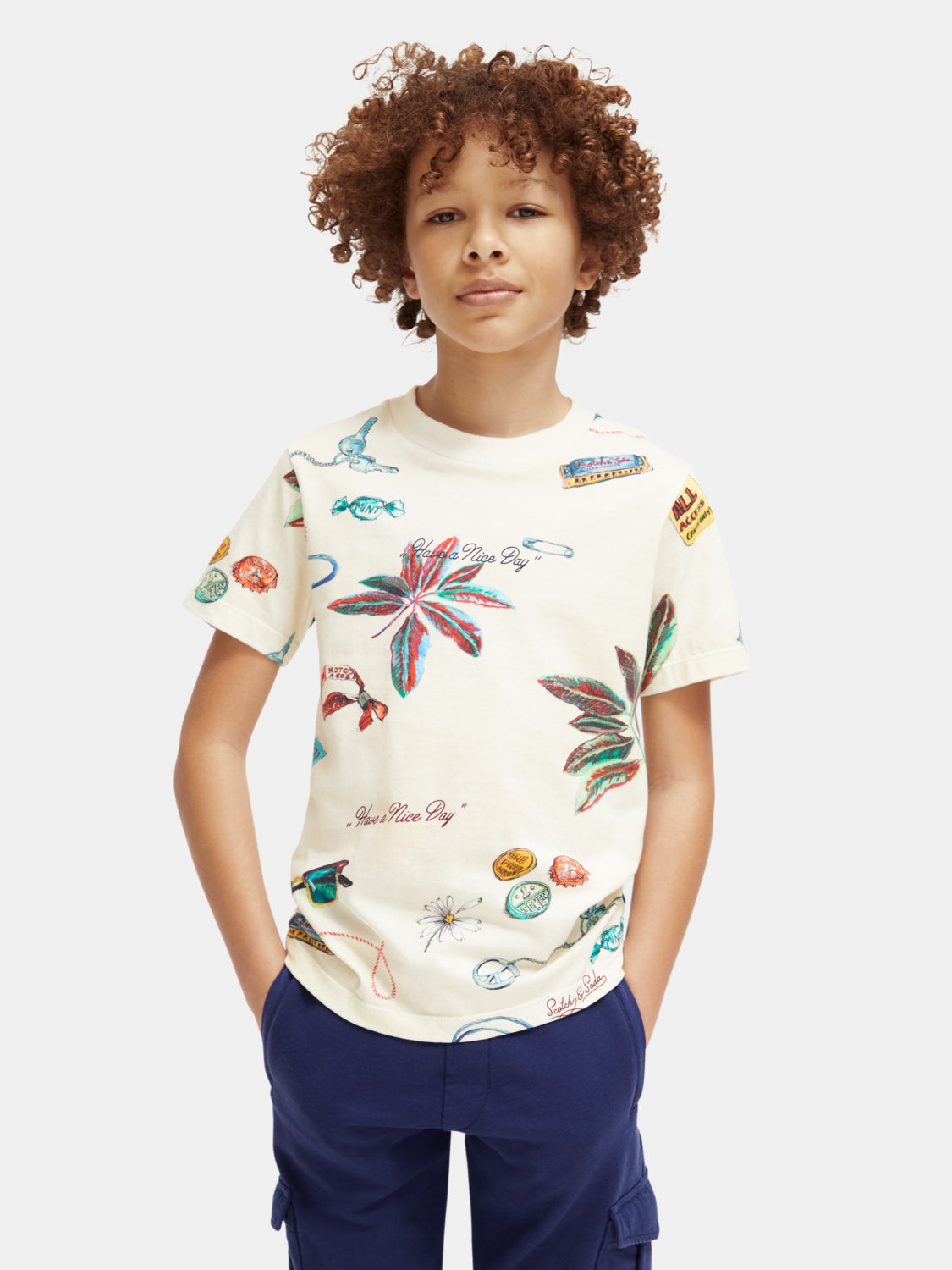 Kids - Regular-fit printed t-shirt - Scotch & Soda AU