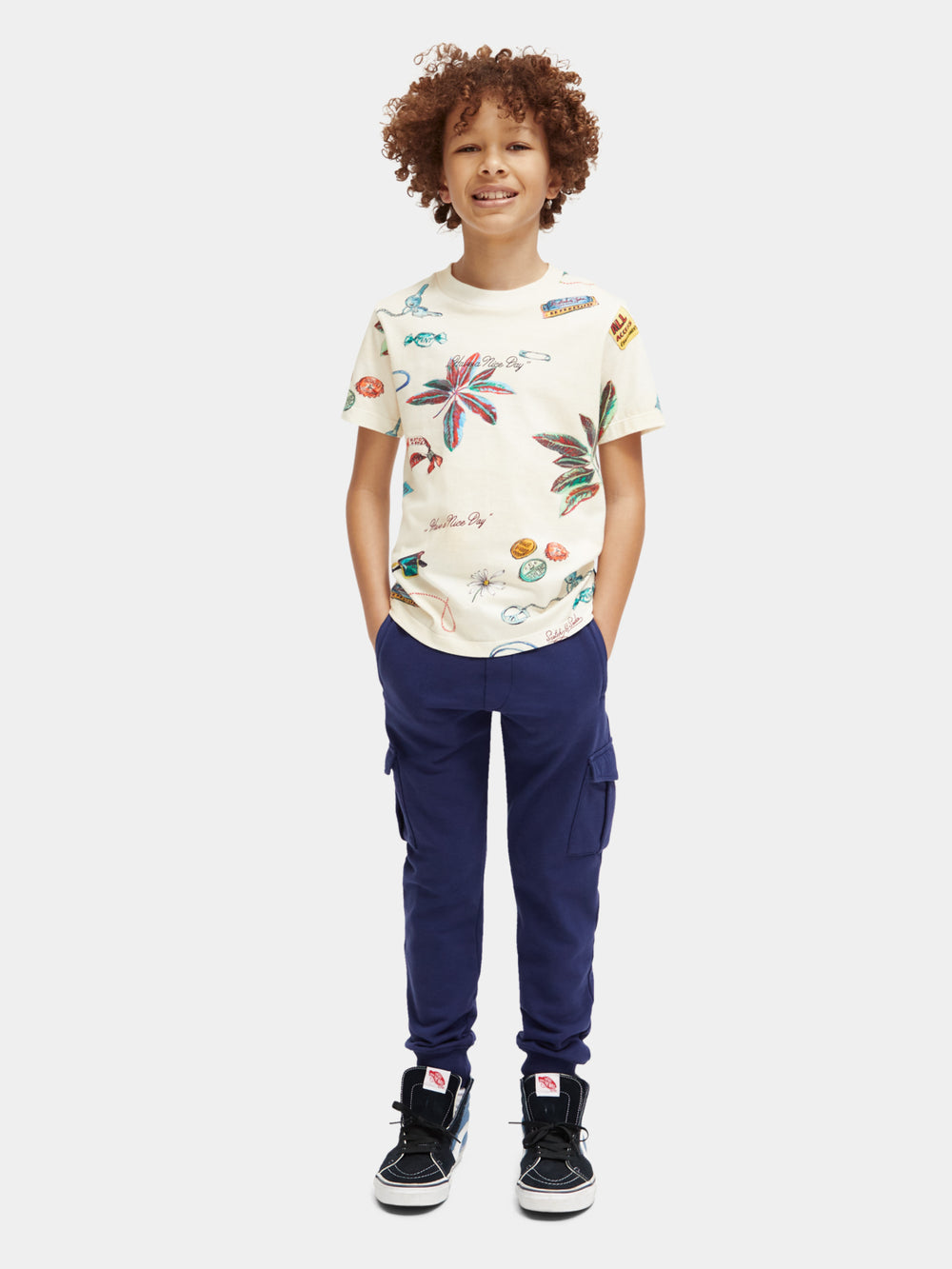 Kids - Regular-fit printed t-shirt - Scotch & Soda AU