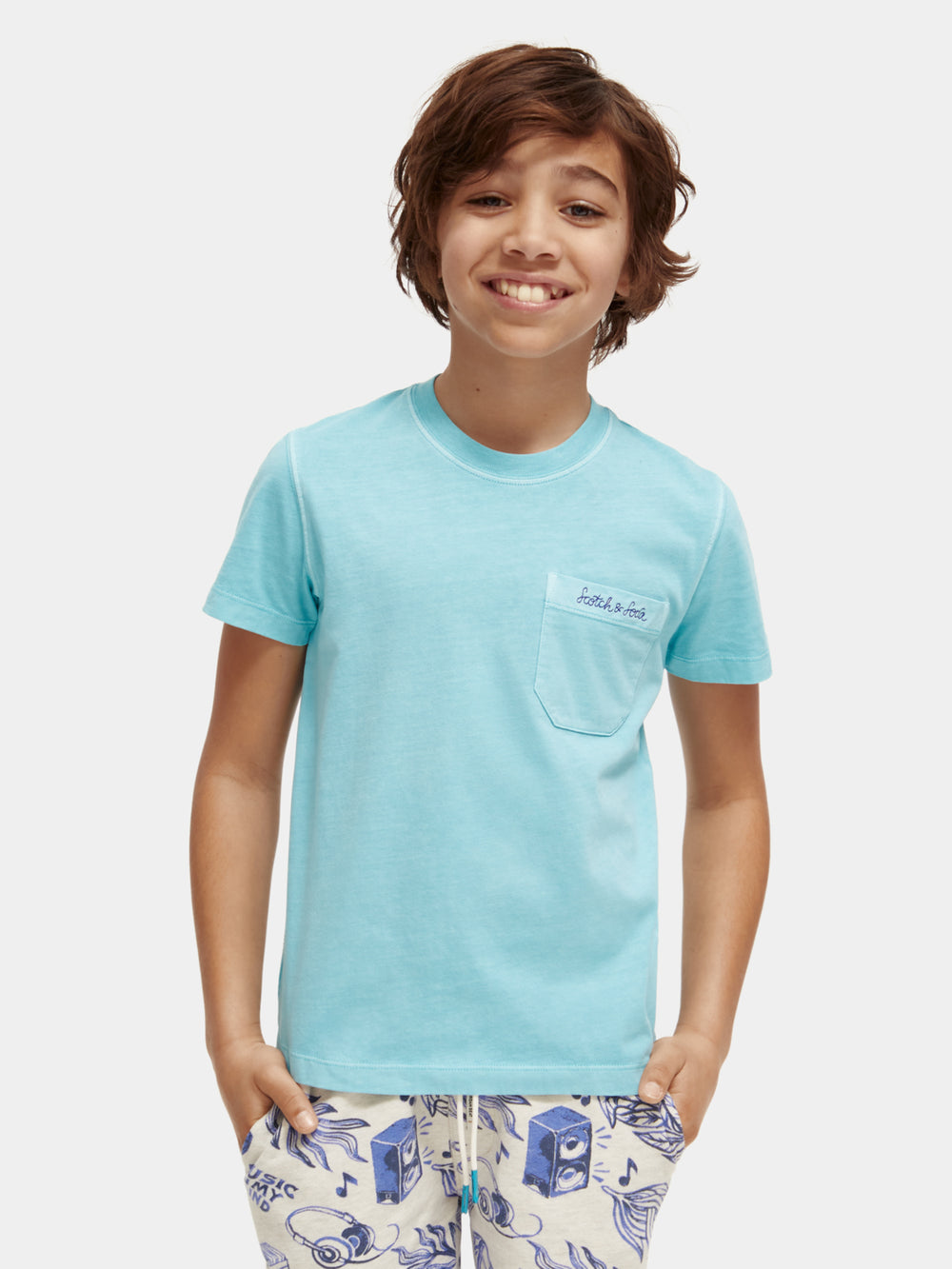 Kids - Relaxed-fit chest pocket t-shirt - Scotch & Soda AU