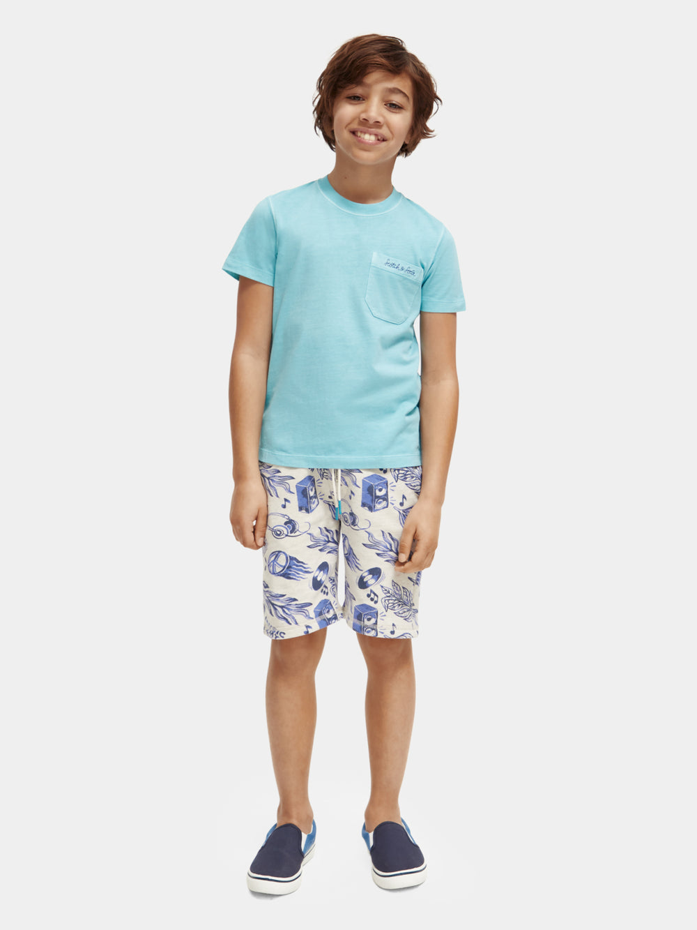 Kids - Relaxed-fit chest pocket t-shirt - Scotch & Soda AU