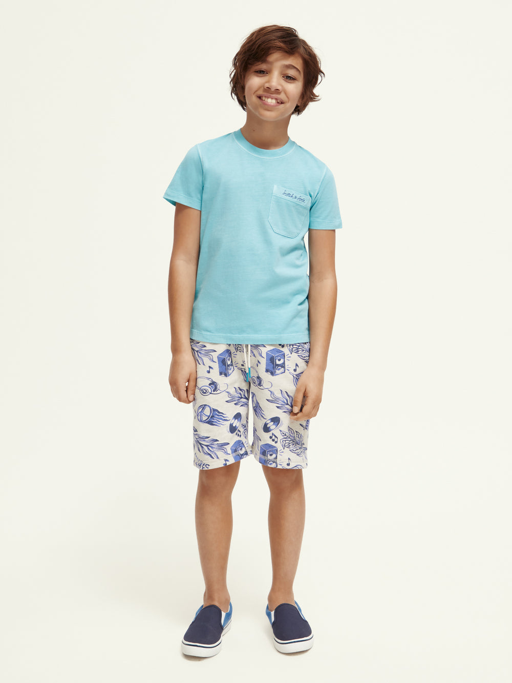 Kids - Relaxed-fit chest pocket t-shirt - Scotch & Soda AU