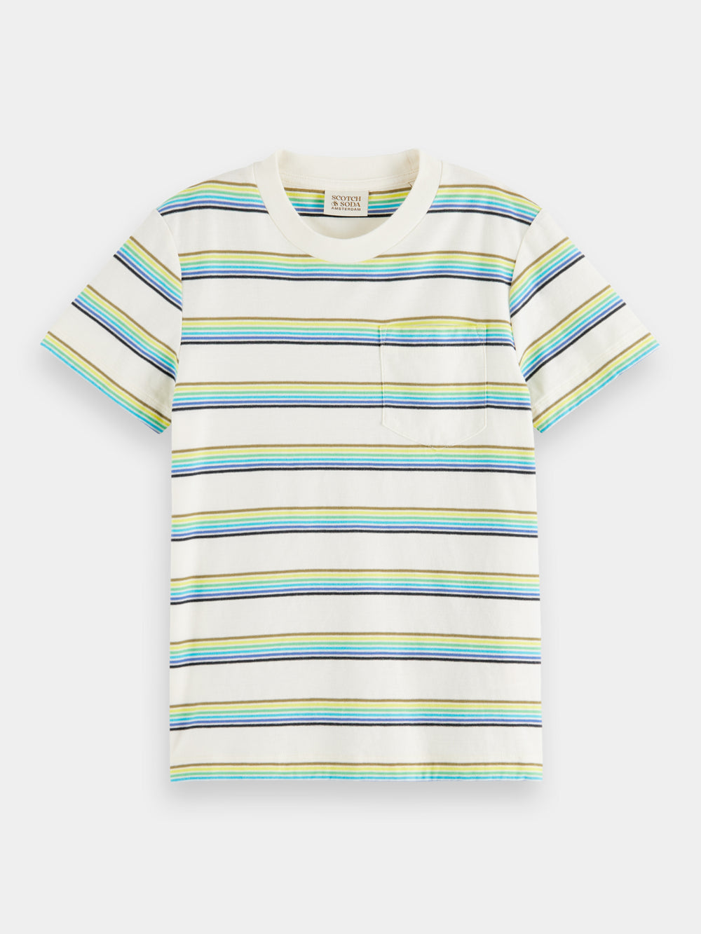 Kids - Relaxed-fit pocketed striped t-shirt - Scotch & Soda AU