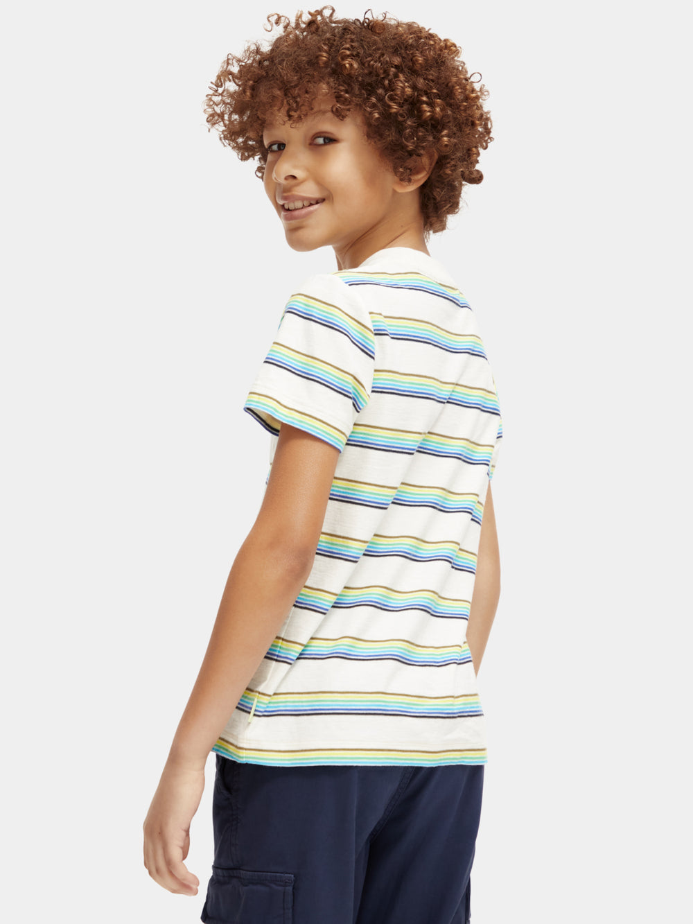 Kids - Relaxed-fit pocketed striped t-shirt - Scotch & Soda AU