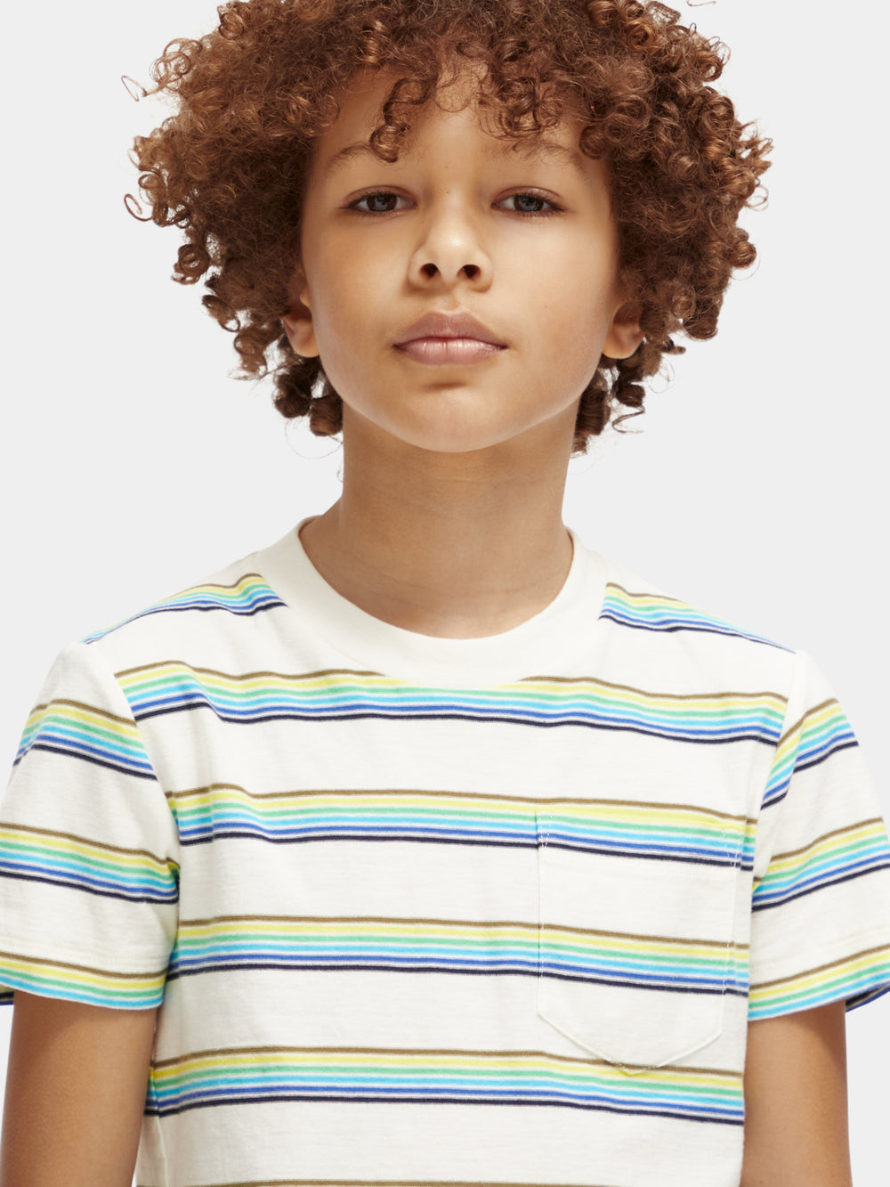 Kids - Relaxed-fit pocketed striped t-shirt - Scotch & Soda AU